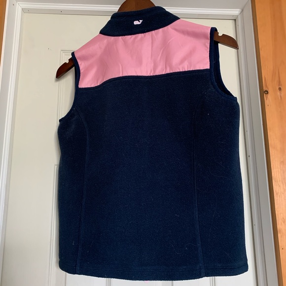 SOLD Vineyard vines girls large navy and pink vest - Picture 3 of 3